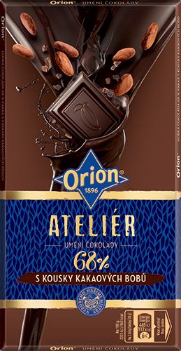 ORION Ateliér 68 % S KARAMELIZOVANÝMI KAKAOVÝMI BOBY